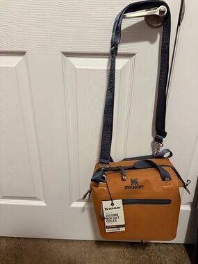 Stanley Julienne Mini Soft Cooler in Tan with Black Strap